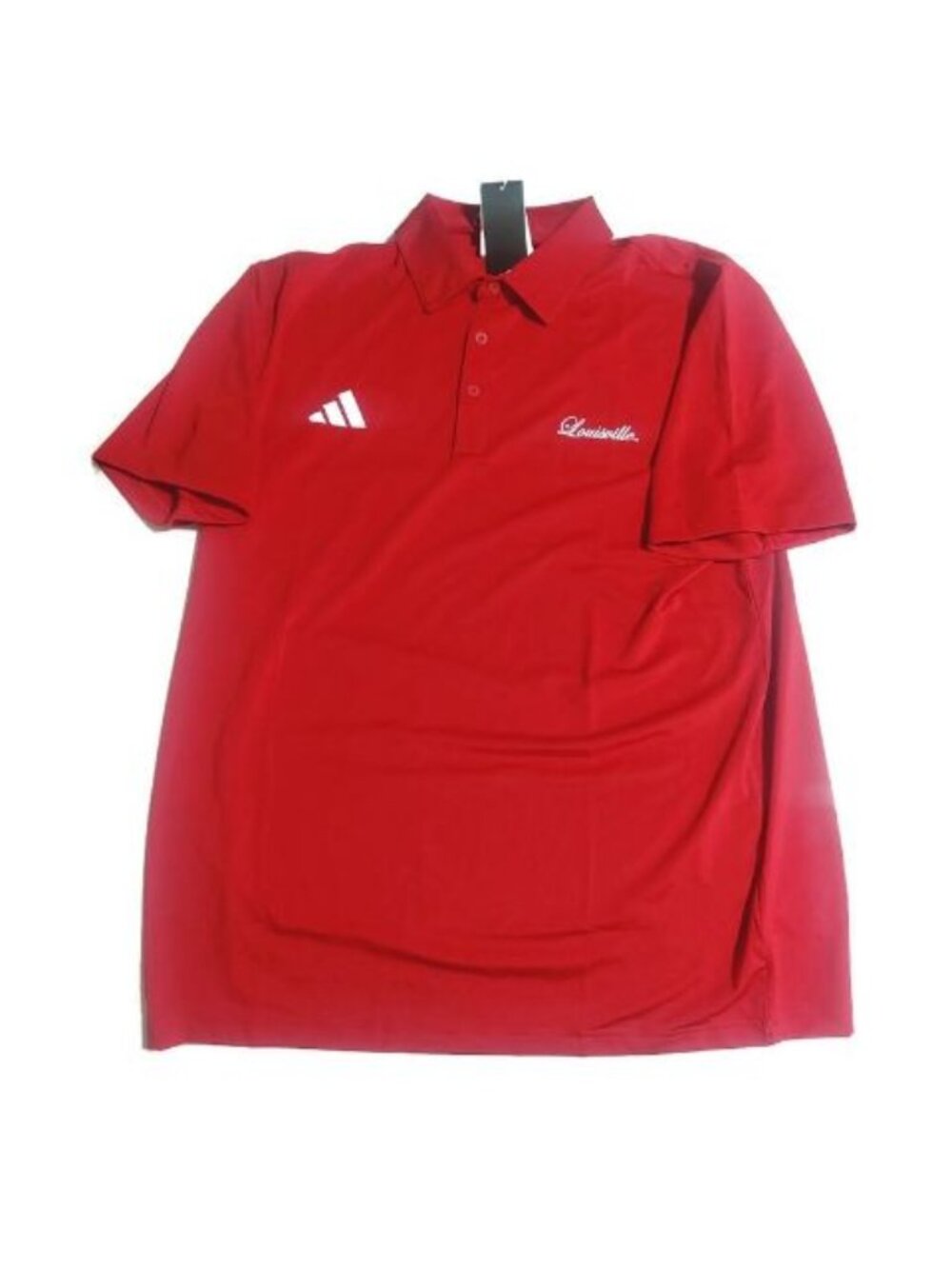Adidas Ultimate 365 Mens L Louisville Cardinals Golf Polo Shirt Red NCAA JV7062